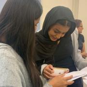 Park School for Girls students receiving their GCSE results