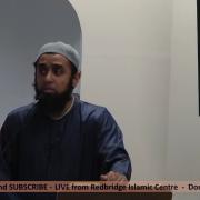 An image from a sermon at the Redbridge Islamic Centre, in which the speaker allegedly asked God to destroy the homes of 'usurping Jews'