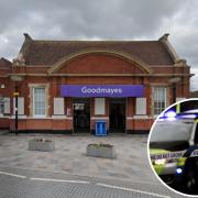 Two members of Goodmayes station staff were stabbed