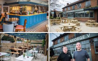 The King George V pub has reopened following a six-figure investment, refurbishing exterior and interior areas and expanding the menus