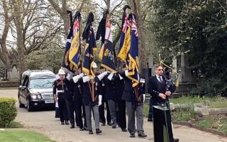 A military-style service for Frank Warren took place at City of London Crematorium in Manor Park